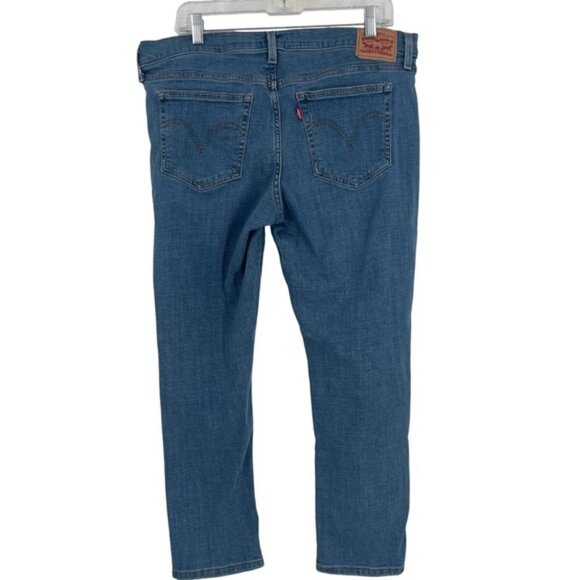 Levi's Blue Distressed Boyfriend Jeans 33. 36L - Picture 4 of 7